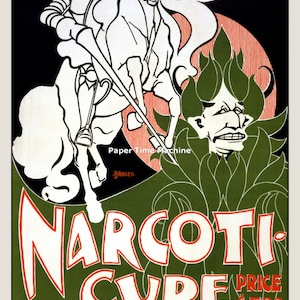 The NARCOTI - CURE For Tobacco Addiction Vintage Digitally Remastered Fine Art Print / Poster Digital Download