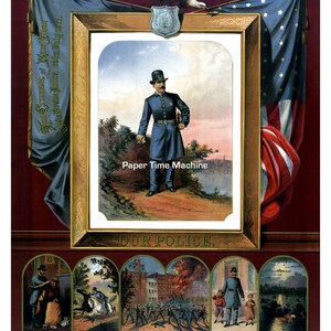NYPD New York Police Department Faithful Unto Death 1871 Vintage Digitally Remastered Fine Art Print / Poster Digital Download