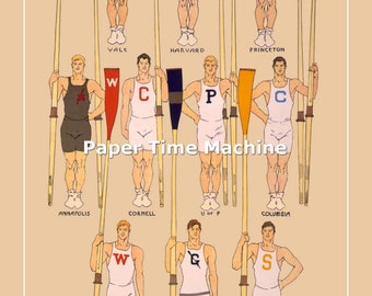 College Crews ROWING Ivy League Crew Digitally Remastered Fine Art Print / Poster Digital Download Printable