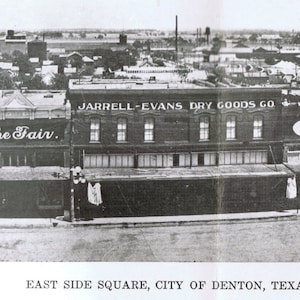DENTON, TEXAS Stadtplatz - alle 4 Ansichten ca. 1910 Drucken Sie sich digitalherunterladen