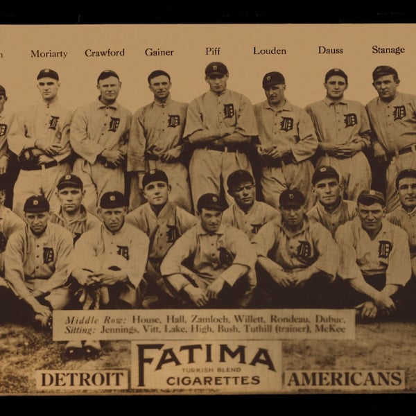 1913 Detroit Tigers Team Picture - Digitally Remastered Fine Art Print - Ty Cobb DIGITAL DOWNLOAD