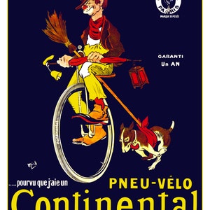 Publicité Ancienne Cycles Continental Le Corsier - Paris, Vélo Vélocipède, Années 1900