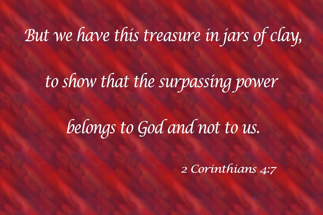 2 Corinthians 4:7 Bible Verse Digital Download Printable Wall Art Print ...