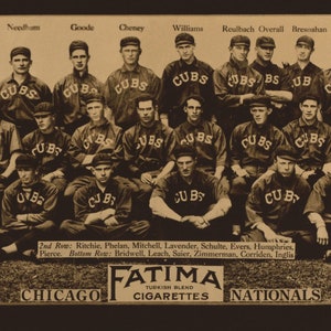 Foto da equipe do Chicago Cubs de 1913 - Impressão artística remasterizada digitalmente Download digital