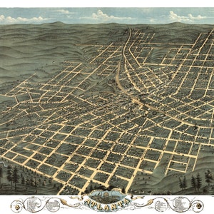Atlanta Georgia 1871 Vogelperspektive Panoramakarte digital remastered Poster digitaler Download