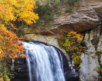 DIGITAL FILE,Waterfall, North Carolina, Autumn, Landscape, Looking Glass Falls, Wall Art, Home Decor, Nature