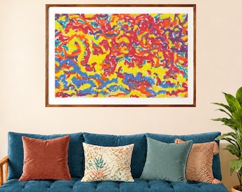 Oil Pastels Abstract #6 - Fine Art Giclée Print