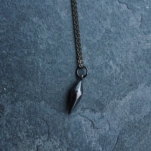 Mini Scrying Pendulum // divination and dowsing plumb necklace // wayfinding pendulum charm // Séance from Mod Evil