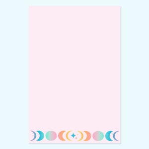 Moon Phase Notepad | Tear Off Notepad | Simple Notepad | To Do List | Memo Pad | Moon Stationery | Lunar Notepad