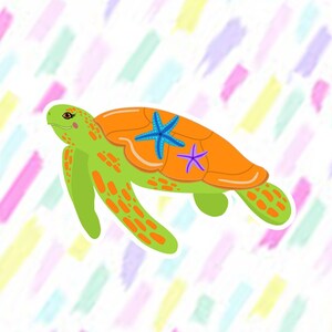 Turtle Sticker | Sea Turtle | Vinyl Sticker for Laptop | Car Turtle Sticker | Ocean Sticker | Animal Sticker | Sea Turtle Sticker | Turtle