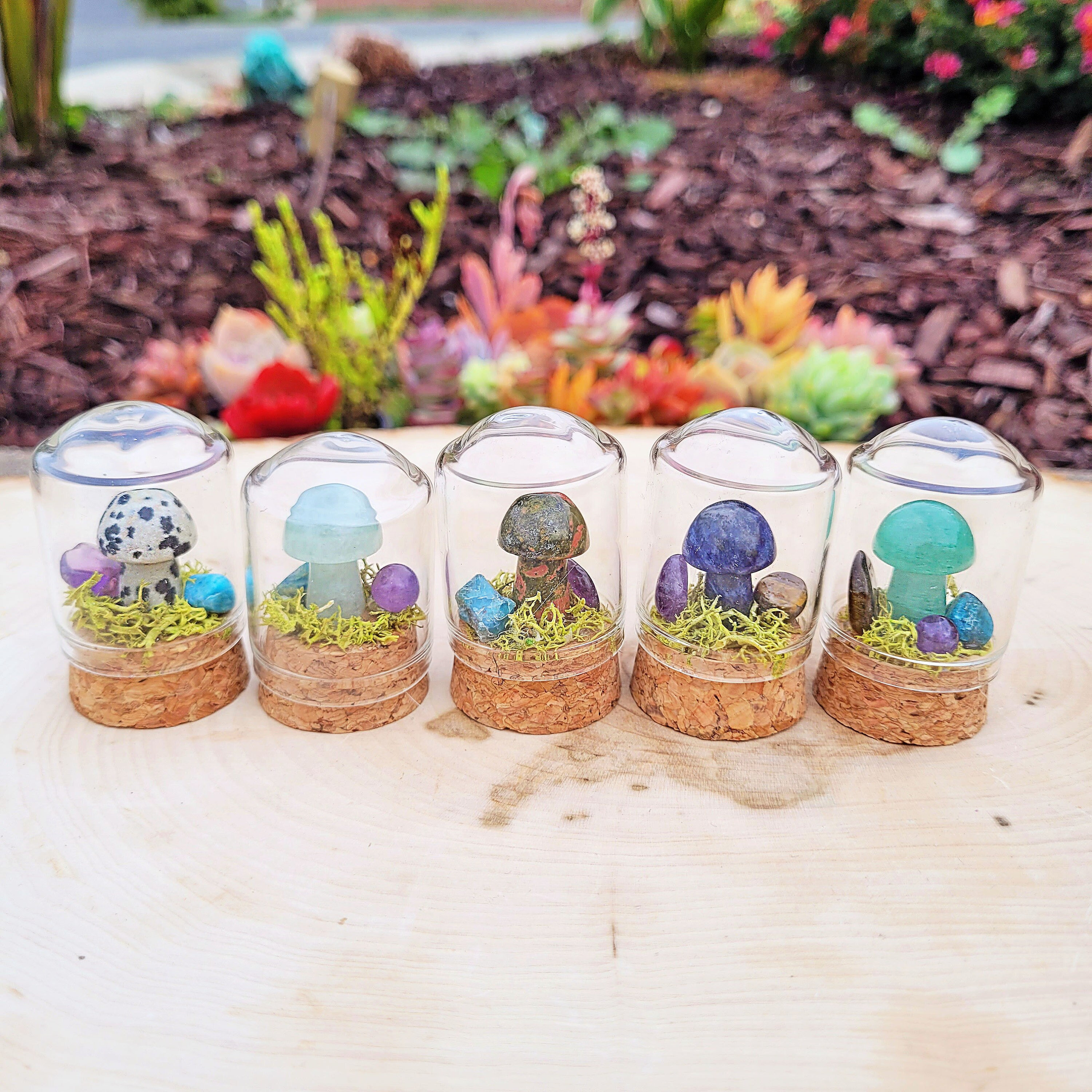 NUOBESTY 10PCS Simulation Resin Mushroom Mini Mushroom Figurine Mushroom  Accessories Fairy Mushroom Figurines Fake Mushrooms Glass terrariums for