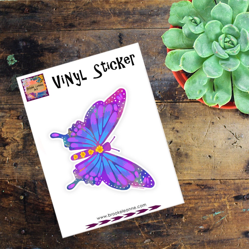 Butterfly Sticker Decal, Vinyl Stickers for Laptops, Car ...