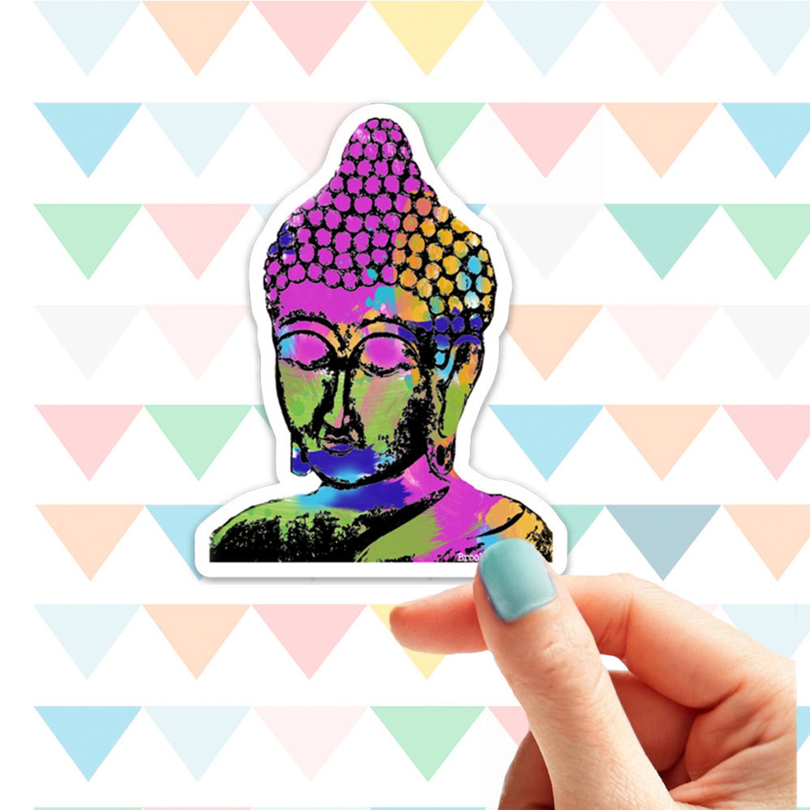 Buddha Sticker Decal Laptop Vinyl Stickers Laptops Car Etsy