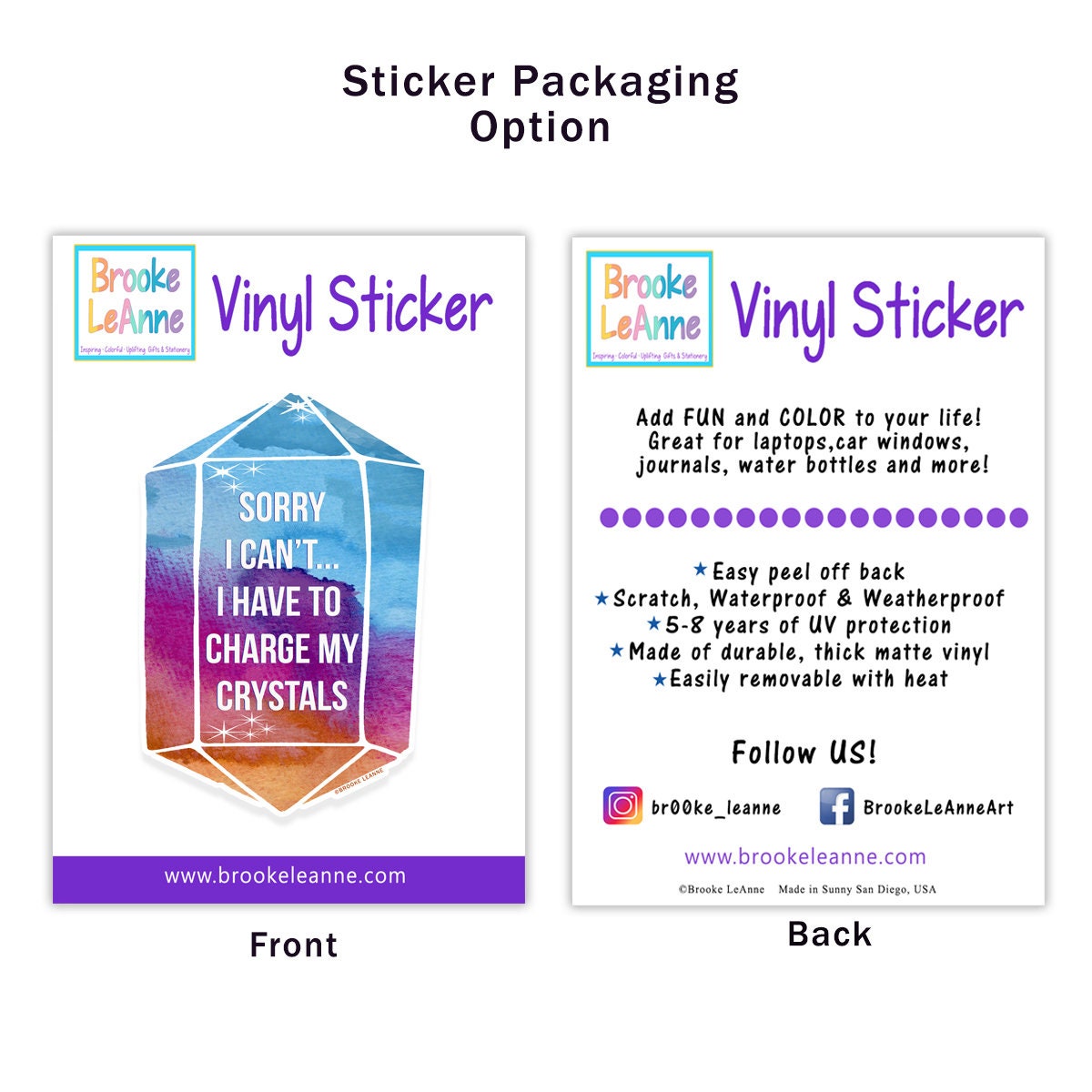 Crystal Sticker Decal | Vinyl Stickers for Laptops | Car Decal | Charge ...