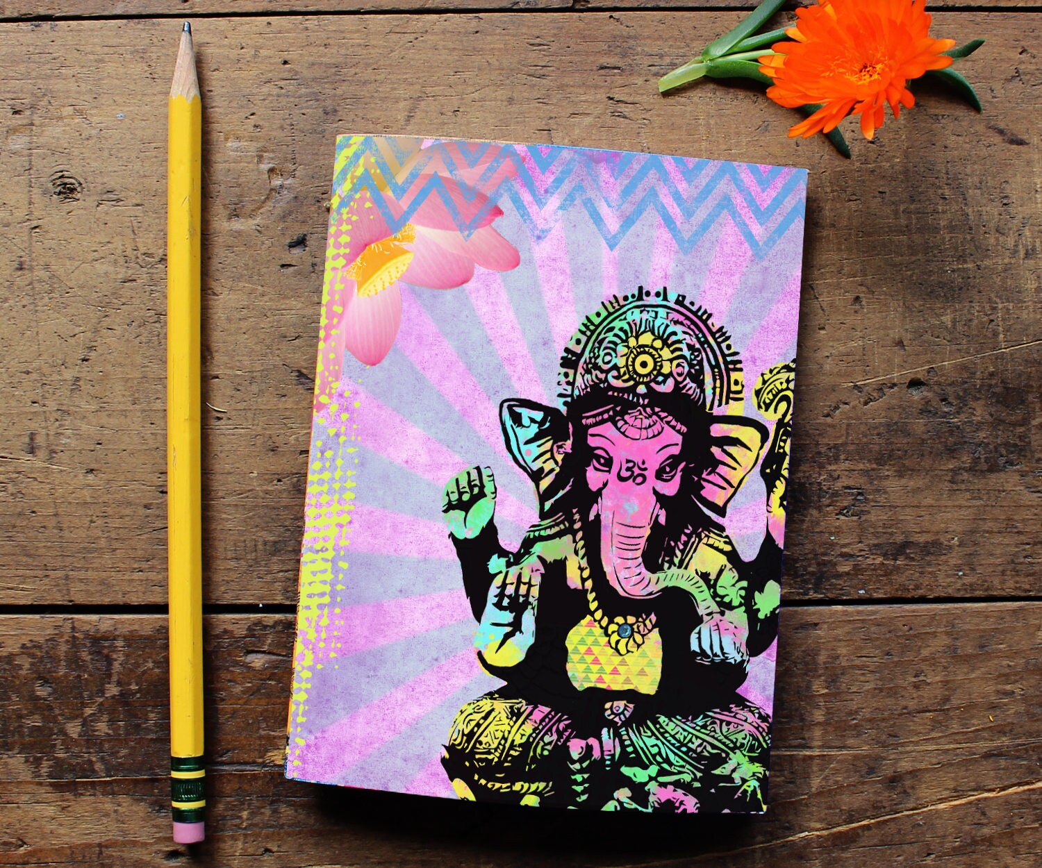 Ganesha Journal Handmade Notebook Blank Journal Diary Etsy