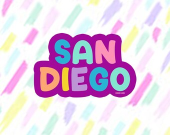 San Diego Sticker | California Travel, Laptop Vinyl Decal
