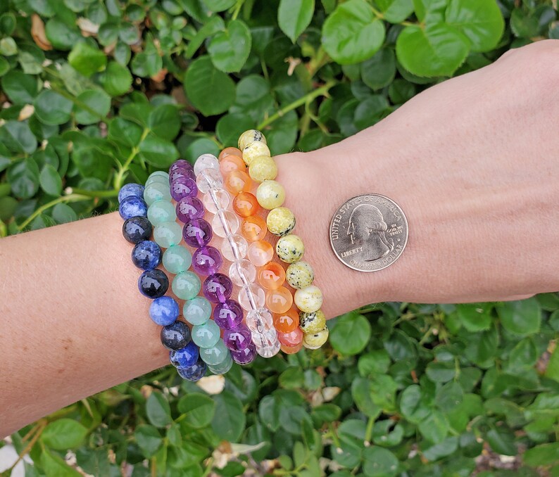 Crystal Stacking Bracelets 8mm Genuine Crystal Bracelets Etsy