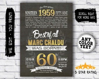 60th birthday invitations for men etsy 60th birthday invitations for him