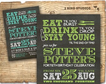 30th birthday invitation male birthday party invitations etsy