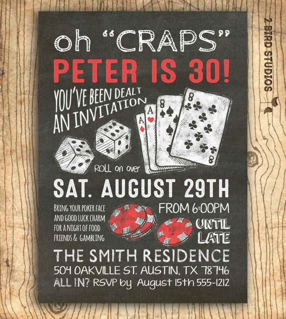 Poker Theme Invitations