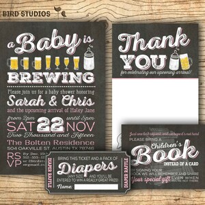 Coed baby douche uitnodiging-luier douche - Voeg op luier loterij & brengen een boek kaarten - paren bier BBQ-baby shower uitnodiging
