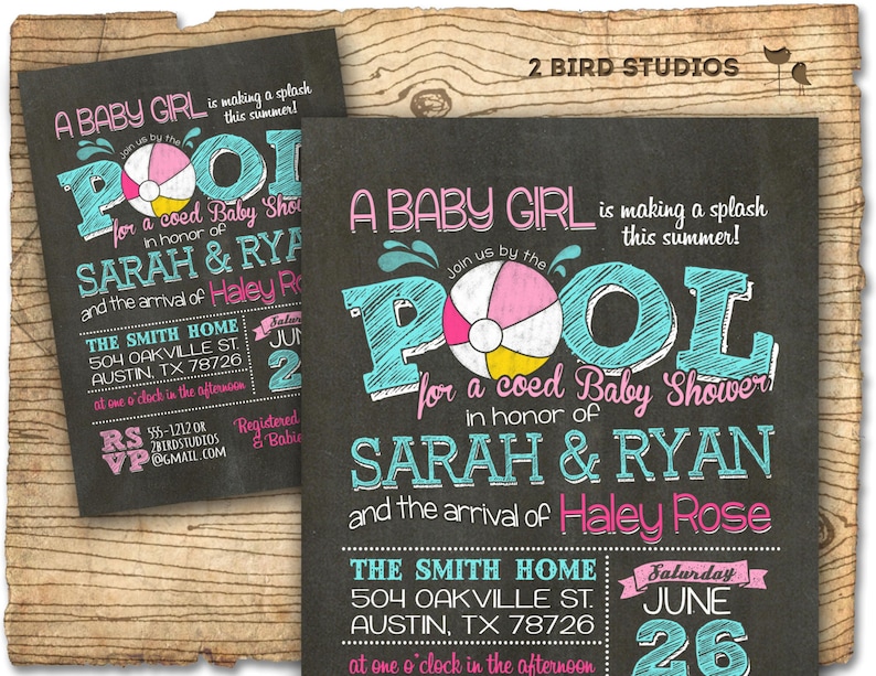 Pool Party Baby Shower Invitation Summer Baby Shower Coed Etsy Pool Party Baby Shower Invitation Summer Baby Shower Coed Etsy