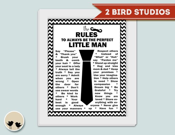 Mustache nursery wall art - Little man rules - Artwork for little man's nursery - boy's nursery art print- PRINTABLE INSTANT DOWNLOAD 8x10 Il_570xn
