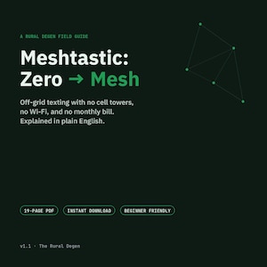 Meshtastic Beginner Guide | LoRa Off-Grid Texting Setup (PDF Download)