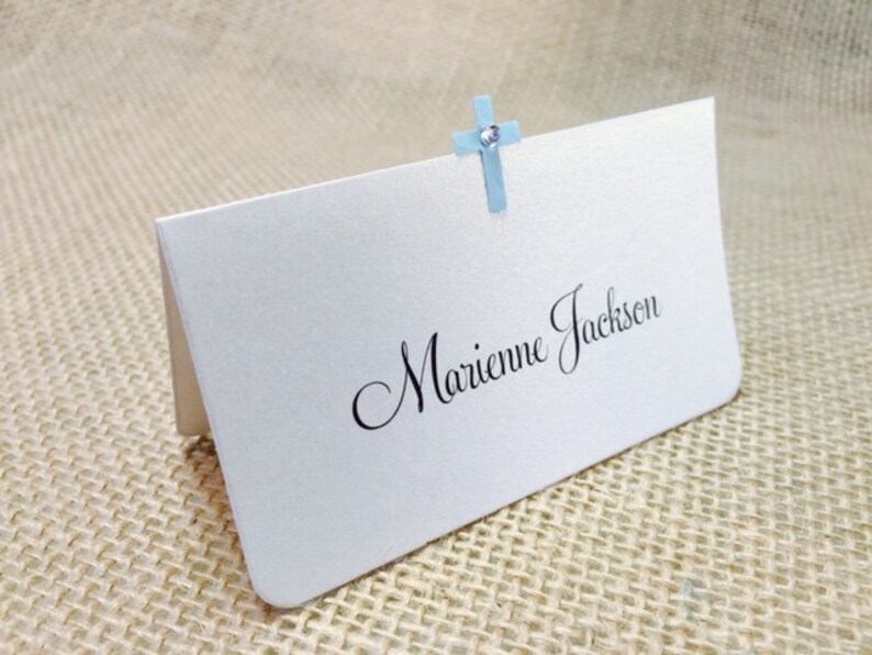 Customize Any Color 10 Baptism Place Cards / Escort Cards Etsy