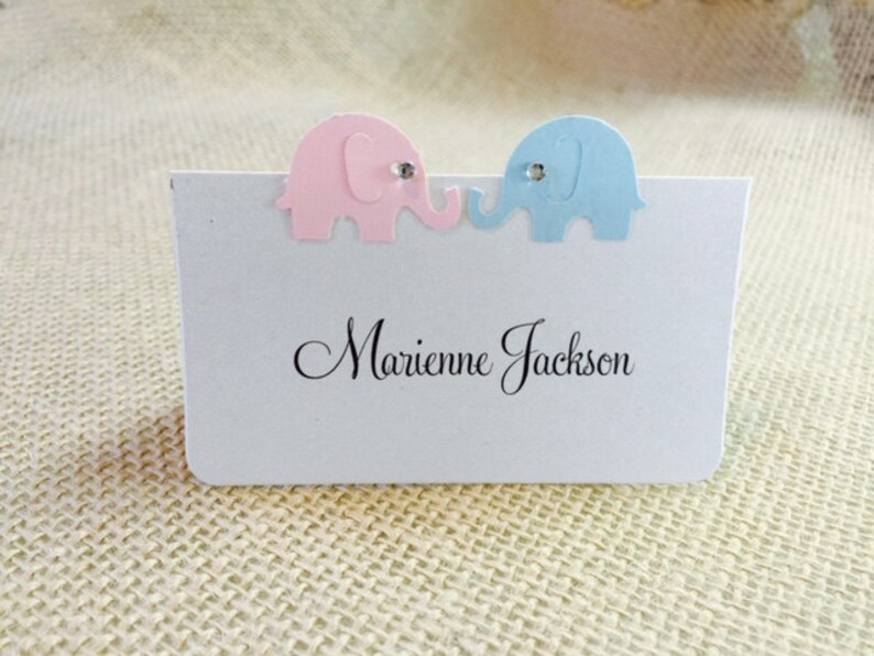 CUSTOMIZE ANY COLOR 10 Baby Shower Place Cards Baby Etsy