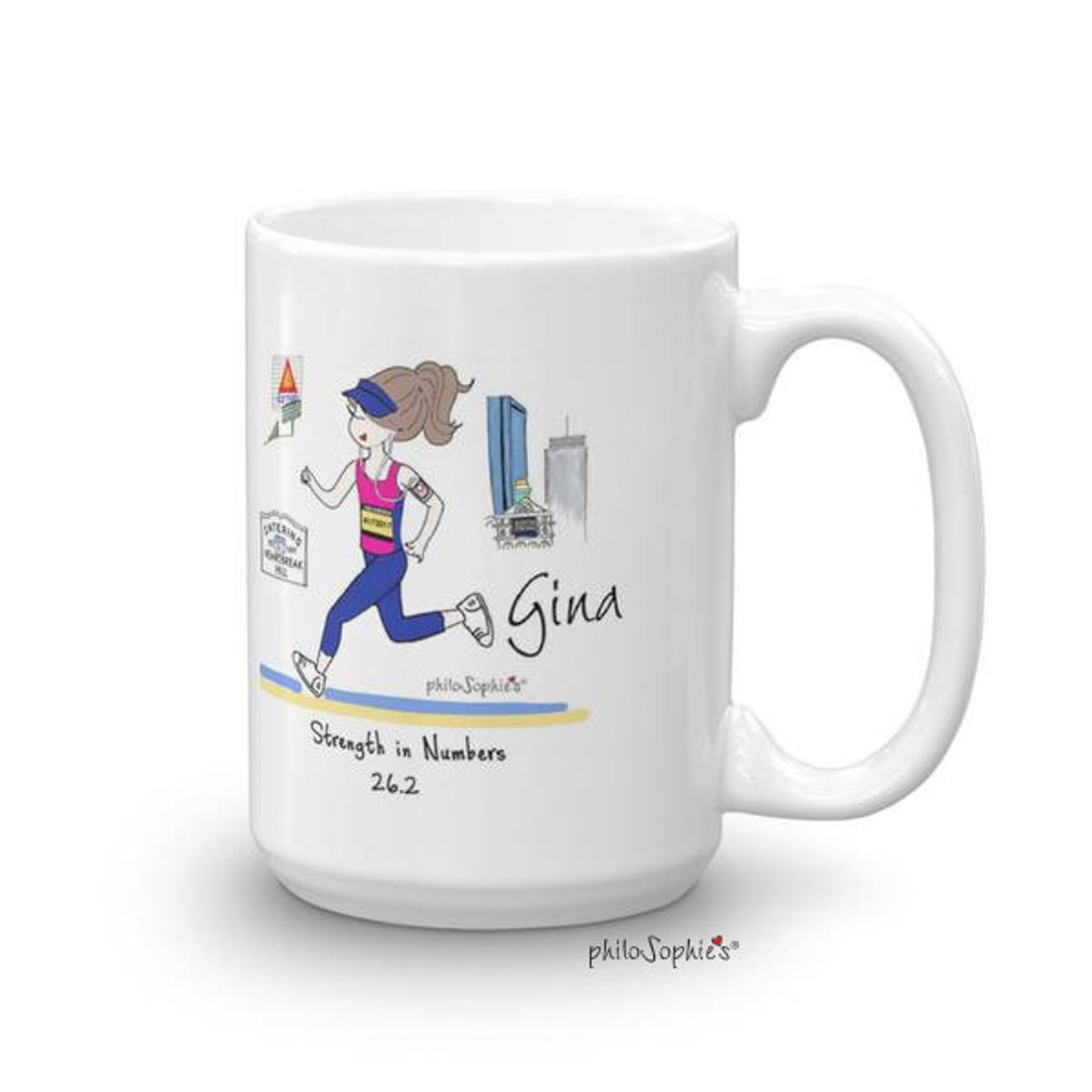 Personalized Boston Marathon Mug Boston Marathon Gift Custom Etsy