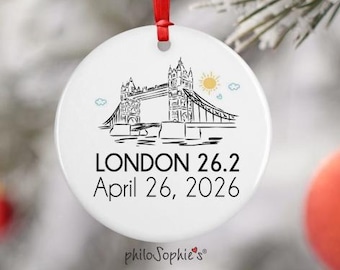 London Marathon 2026, Congratulations, Personalized Gift for Runner, Commemorative Marathon Finisher Souvenir Gift, London Bridge Marathon