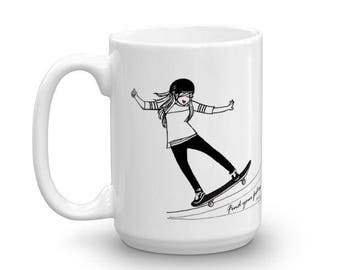 Skateboarders Coffee Mug, Skaters Ceramic Mug, Gift For Skateboarder, Skateboarder Gift, Teen Skater Mug