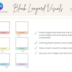 Sjabloon blanco lanyardvisuals | OC-visuals | Hulpmiddel voor speciaal onderwijs | Afdrukbare items voor de klas | Communicatieondersteuning | Logopedie