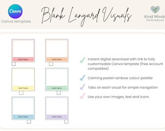 Blank Lanyard Visuals Template | AAC visuals | Special education tool | Classroom printables | Communication support | Speech therapy