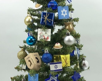 Chanukah Bush / Hanukkah Themed 24" Christmas Tree