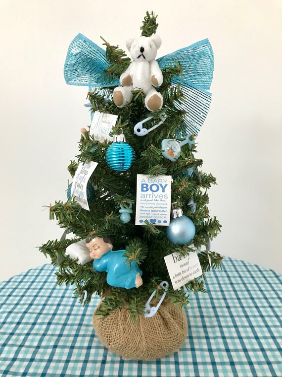 Small Baby Boy Themed Christmas Tree Etsy