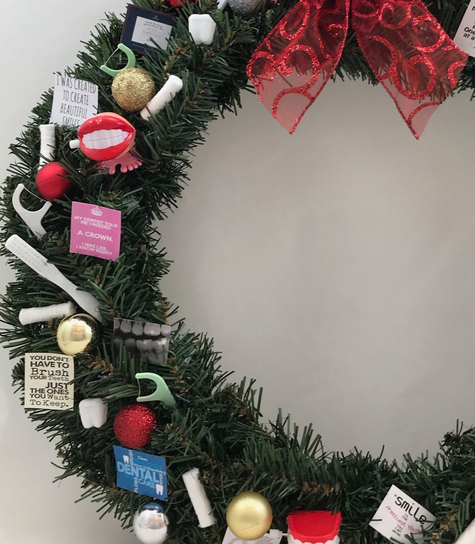 Dentist Themed Christmas Wreath Etsy