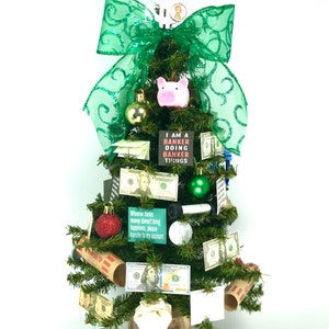 Bank / Banker Themed 18&quot; Christmas Tree