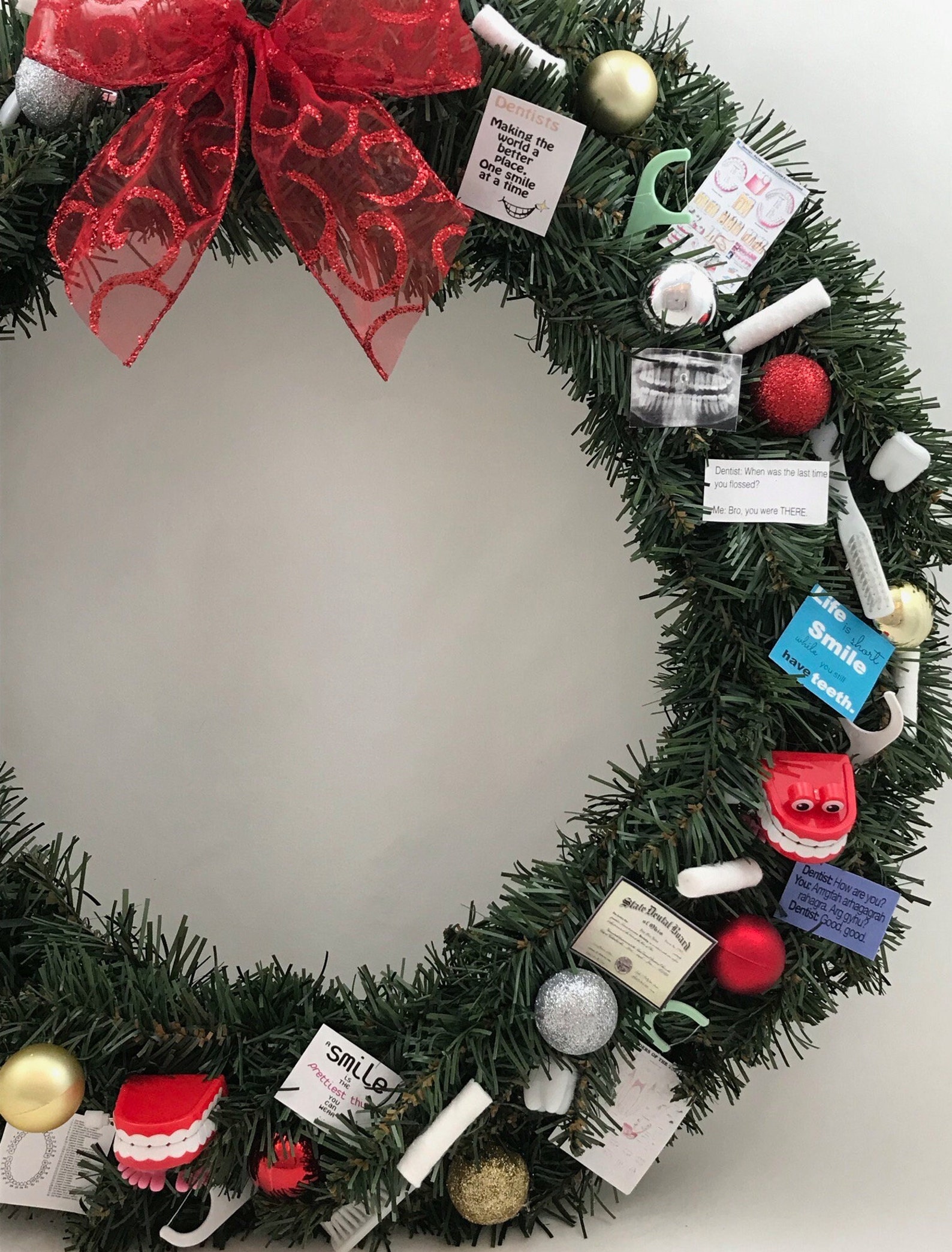 Dentist Themed Christmas Wreath Etsy