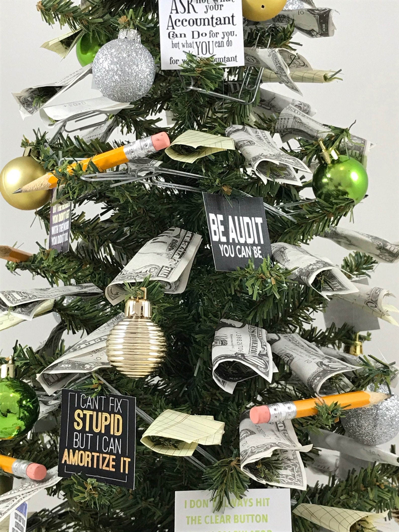 Large Accountant Themed Christmas Tree - Etsy