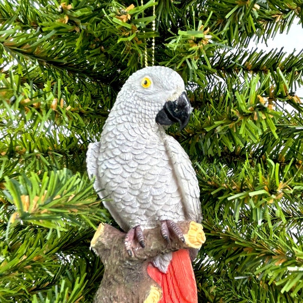 African Grey Parrot Ornament