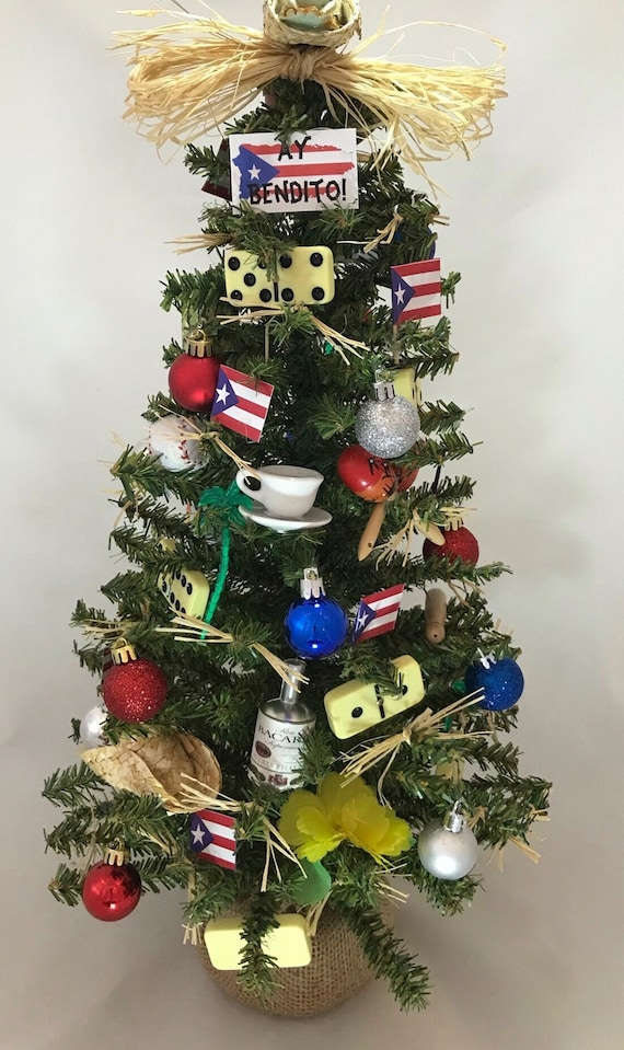 calina Agente de mudanzas completar Gran árbol de Navidad temático de Puerto Rico - Etsy España