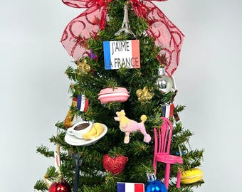 France / French Themed 18" Christmas Tree