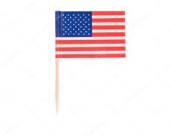 American Flag Toothpick