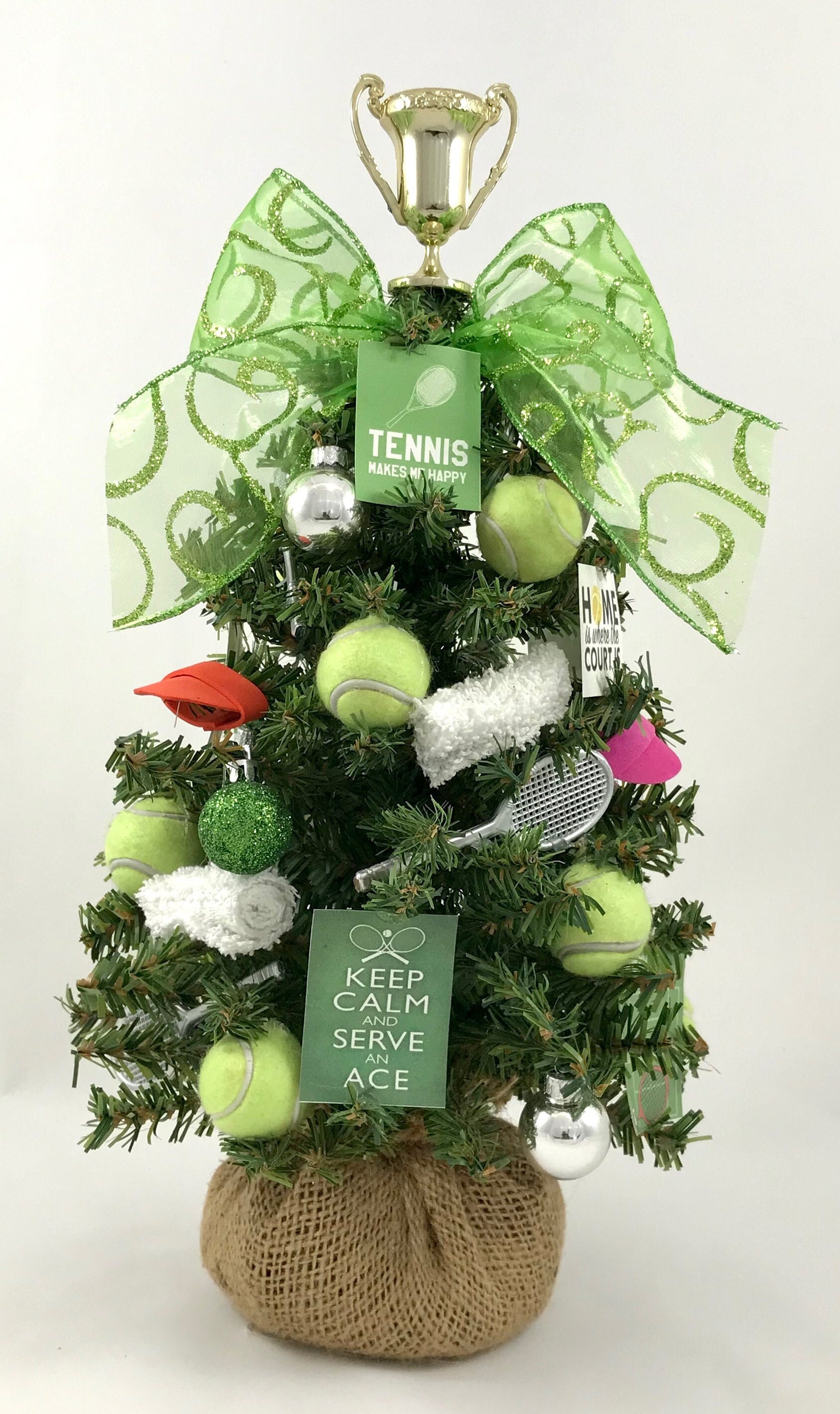 Tennis themed christmas ornaments Clearance
