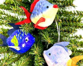 Colorful Fish Ornaments (Set of 6 Varied)