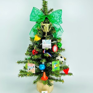Soccer Themed 18&quot; Christmas Tree
