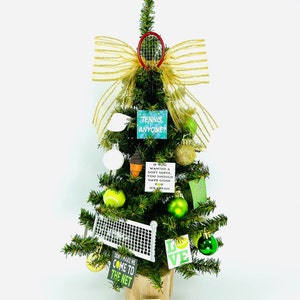 Tennis Themed 18&quot; Christmas Tree