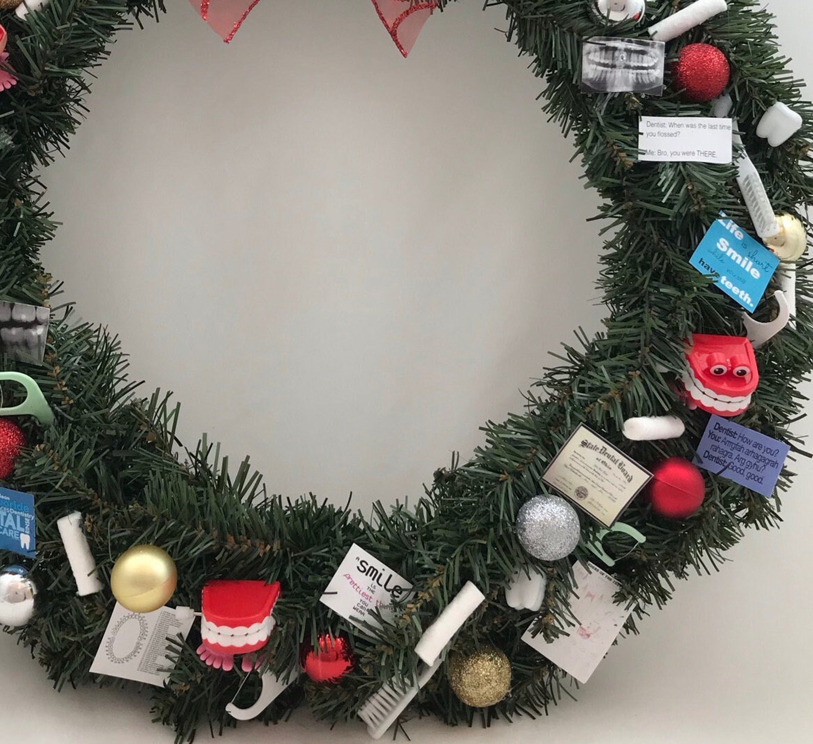 Dentist Themed Christmas Wreath Etsy